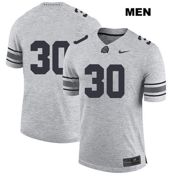 Ohio State Buckeyes Men's Kevin Dever #30 Gray Authentic Nike No Name College NCAA Stitched Football Jersey ZA19S24KB